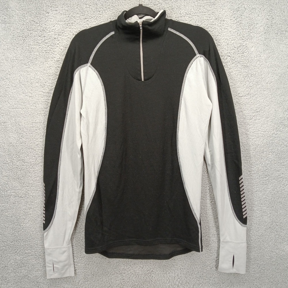 Helly Hansen Medium Pullover Top Activewear‎ Running Base Layer Black White
